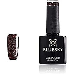 Bluesky Smalto Per Unghie Gel, Burgundy Maroon Glitter, Vip9, Luccichio, Buio Rosso, Buio (Per Lampade Uv E Led) - 10 Ml