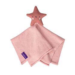 Clevamama Shooting Star Trooster, Baby Zachte Comforting Deken in Biologisch Katoen - Roze