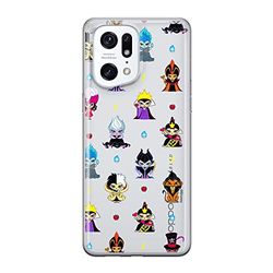 ERT GROUP mobiltelefonfodral för Oppo FIND X5 PRO originalt och officiellt licensierat Disney mönster Disney Villains 007 optimalt anpassad till formen på mobiltelefonen, gedeeltelijk transparant