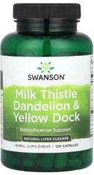 Swanson - Milk Thistle, Dandelion & Yellow Dock | Liver Health and Detox Support - 120 Capsules