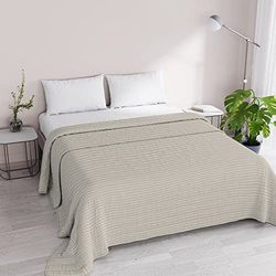 Italian Bed Linen Stripes Satin lìneas Eldrojoòn de Verano tòrtola, Doble, 260x250 cm