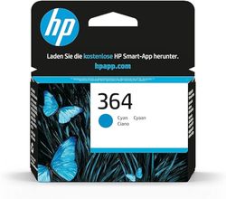 HP 364 CB318EE, Cartuccia Originale HP da 300 Pagine, Compatibile con Stampanti HP Photosmart B210c, B110c, B110e, B8550, 7520, Deskjet 3520, 3522, 3524, Ciano