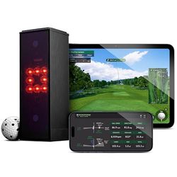 Square Golf Monitor di lancio del golf indoor, simulatore di golf per la casa con pratica realistica e feedback accurato, fotocamera ad alta velocità, velocità della palla, velocità di rotazione