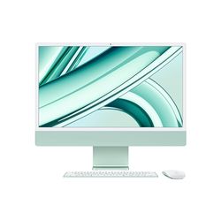 Apple 2023 iMac all-in-one desktop computer with M3 chip: 8-core CPU, 8-core GPU, 24-inch 4.5K Retina display, 8GB unified memory, 256GB SSD storage, matching accessories. Works with iPhone; Green