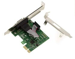 KALEA-INFORMATIQUE 1-poorts seriële RS232 PCI Express PCIe-controllerkaart met AX99100 ASIX-chipset. Laag en hoog profiel montage-opties