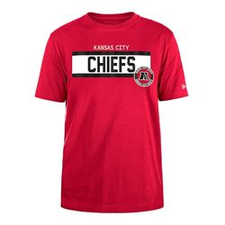 Kansas City Chiefs New Era Cap NFL - Camiseta Regular de Tinta de Alta Densidad Serigrafiada Frontal gráfico Original del Equipo, Color Unisex Rojo