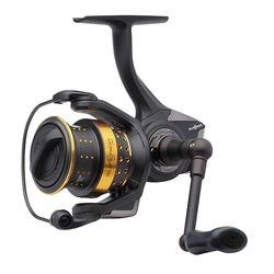 Abu Garcia Superior Spinning Reel, Zoetwater visser Snoekbaars Snoekbaars, Aluminium Spoel, Robuust Ambidexter 2000 Ondiepe Reel Maat 6.2:1 Versnelling Zwart Goud