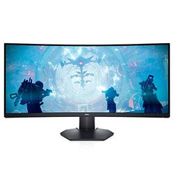 Dell S3422DWG 34" WQHD (3440x1440) 21:9 1800R Monitor Gaming Curvo, 144Hz, VA, 1ms MPRT, AMD FreeSync Premium Pro, HDR 400, DisplayPort, 2x HDMI, 5x USB, 3 Anni di Garanzia, Nero