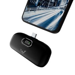 Wonder - Powerbank USB-C 5000 mAh – Ultra Compact & Léger – Recharge Rapide PD 18W – Écran Digital de Charge – Entrée & Sorties USB-C – Idéal iPhone, Android, AirPods & Objets Connectés