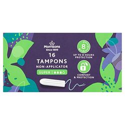 Morrisons Non Applicator Tampons Super 16 Pack x 12