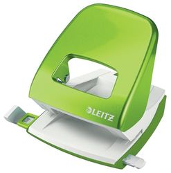 Leitz Perforator, 30 Vellen, Met Formaataanduidingen Op De Hulpbalk, Metaal, WOW, 50081054 - Groen