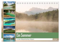 Ein Sommer in den Bayerischen Alpen (Tischkalender 2024 DIN A5 quer), CALVENDO Monatskalender: Die schönsten Ansichten der Bayerischen Alpen in der schönsten Jahreszeit