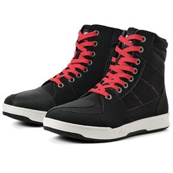 BORLENI Men's Motorcycle Boots, Casual Non-Slip Motorcycle Shoes, Motocross Protective Shoes