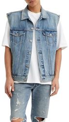 Levi's Relaxed Trucker Gilet in Denim, Kentucky Blue Vest, XS Uomo