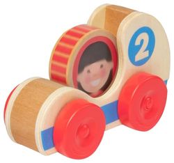 Melissa & Doug GO Tots Coches de carreras de madera, 2 coches y 2 discos con personajes adorables, Juguetes de madera para niños pequeños, Juguete de desarollo para bebés y primera infancia, 12 meses+