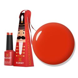 Bluesky Christmas Exclusive Gel Nail Polish Bauble 5ml, Nutcracker's Got Nuts, Red Soak-Off Gel Polish for 21 Day Manicure, Professional, Salon & Home Use, Requires Curing Under UV/LED Lamp