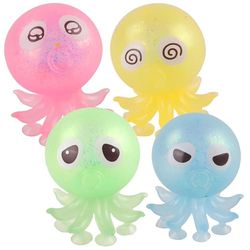 FLYPOP'S - Pulpo Ventosa Anti-Estrés - Juego de Feria - 037217 - Color Aleatorio - Plástico - Niño - Adulto - Rehabilitación - Ansiedad - Juguete Sensorial - A Partir de 3 años