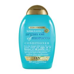 OGX - Après-Shampooing Huile d'Argan du Maroc (flacon de 385 ml) – Soin hydratant pour cheveux secs et abîmés – Après-shampoing enrichi en huile d'argan et protéines de soie
