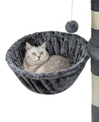 lionto Nid Douillet en Peluche Douce diamètre 40 cm, Profondeur 25 cm Gris Foncé