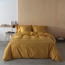 Boheme Duvet Cover Lisa Ochre 100% Cotton 200 Threads, Bed 135 cm