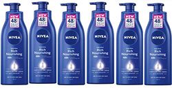 NIVEA Rich Nourishing Body Lotion, 400ml, Pack of 6