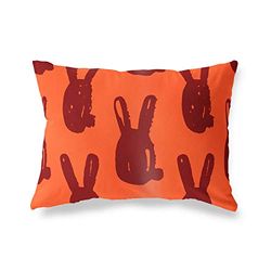 BonaMaison Oranje-Bordeaux Decoratieve Kussensloop, Kussenhoezen Bank, Decoratieve Kussenhoesjes, Kussensloop; Sofa, Slaapkamer, Kantoor, Auto 35x50 Cm - Ontworpen en vervaardigd in Turkije