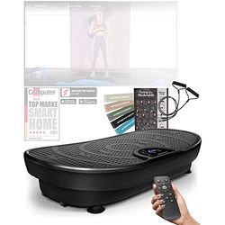 Sportstech Piastra vibrante VP250 in elegante design curved Slim | brucia grassi e costruzione muscolare | motore silenzioso con 180 livelli | 7 + 1 programmi di allenamento con opzione yoga | con