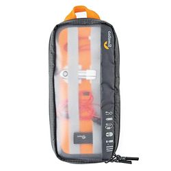 Lowepro GearUp Pouch Medium, Funda Esencial de Viaje, Funda de Viaje para Cables, Adaptadores, Baterías, Cargadores y Lápices USB, para Accesorios de Portátil, Hecha de Tela Reciclada, Gris