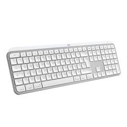 Logitech MX Keys S for Mac, tastiera wireless fluida, precisa, tasti programmabili, retroilluminazione, Bluetooth, ricarica USB-C, MacBook Pro, Macbook Air, iMac, iPad, QWERTY US INT'L - Grigio chiaro