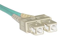Multimode LSZH Duplex OM3 50/125 Fiber Optic Cable, LC-SC, 20 m
