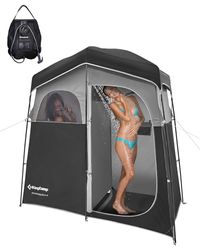 KingCamp Portatile Pop up Privacy rifugio spogliatoio privato Tenda, Unisex, Nero/MediumGrey, 83.8×41.7×82.6 inch