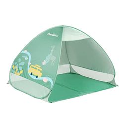 Badabulle Tente Anti-UV Bébé, Grande Tente de Plage, Haute Protection Solaire FPS 50+, Système Pop-Up, Vert