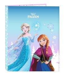 La Reine des neiges Cool Days - Classeur avec feuilles 4 anneaux, idéal pour enfants de différents âges, confortable et polyvalent, qualité et résistance, 26,5 x 33 cm, violet/bleu ciel