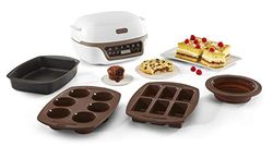 Tefal Cake Factory Smart-taartmachine, apparaat, bakken, broodmachine, muffins, 4 vormen, 5 programma's, compatibel met Crispybake KD802112