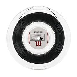 Wilson WRZ908100 Corda da Tennis Revolve Spin, Bobina 200 m, Unisex, Nero, 1.25 mm