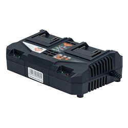 RURIS URIS Power for Nature - Cargador Doble 44E - Cargador rápido y eficiente para Dos baterías simultáneamente - Voltaje de Entrada 200-240 V - Voltaje de Salida 20 V - Corriente de Salida 2,1 A