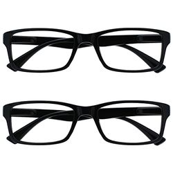 OPULIZE Nero Lettori Valore 2 Pacco Uomo Donna Uvr2092Bk +2,50-70 Gr