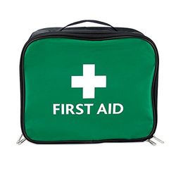 Reliance Medical Green Bordeaux First Aid Bag - High Capacity Six Storage Compartment Compact Carry Bag With Twin Hadles For Your Emergency Supplies (Empty)