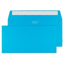 Blake Colour | sobres azules DL+ (11.4 x 22.9cm) | 500 unidades | 120gr | certificado FSC | tira autoadhesiva | sobres para invitaciones y manualidades azul brillante modelo 210