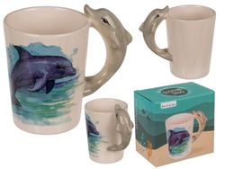 Out of the blue Mugg, delfin, 11 x 8,5 cm, 300 ml, av stengods, i presentförpackning