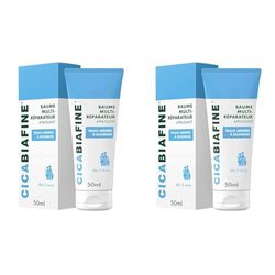 Cicabiafine Baume Multi-Réparateur Apaisant, Peaux Abîmées à Cicatrices, Tube de 50 ml (Lot de 2)