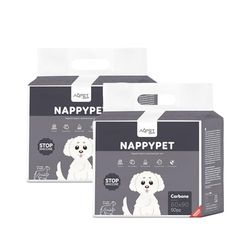 AQPET Lot de 100 Tapis hygiéniques absorbants avec Charbon Actif pour Chien Traverse pour Animaux domestiques, Chiots, Anti-Odeur, 60 x 90 cm,