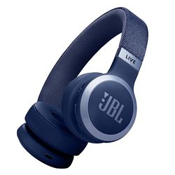 JBL Live 670NC Wireless On-Ear Headphones with Noise Cancelling Technology and up to 65 hours Battery Life, in Blue