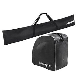 AspenSport Skitaschen Set Mochila, Unisex Adulto, Negro, 43 x 27 x 5 cm, 50 Liter