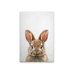 A.S. Création DD133006 Impression sur toile pour chambre d'enfant Motif bébé lapin Blanc/marron 60 x 90 cm