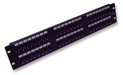 PRO SIGNAL 48-Port Cat6 Patch Panel, 2U Rack Mountable, RJ45 Punch Down Connectors – 586a & 586b Compatible – 8848