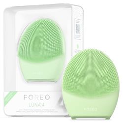 FOREO LUNA 4 Cepillo de limpieza facial - Masajeador facial reafirmante - Cuidado facial antiedad - Cuidado facial simple - Piel mixta