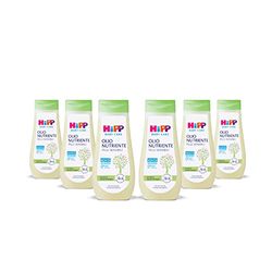 HiPP Baby Care odżywczy olejek dla dzieci, głęboko pielęgnuje i chroni skórę, do skóry suchej i wrażliwej, z w 100% naturalnymi olejami, 6 butelek po 200 ml