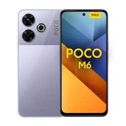 POCO M6 Purple-Smartphone 6+128G,Helio G91-Ultra,108MP pro-grade main camera,33W fast charging,5030mAh(typ) Battery,6.79" 90Hz FHD+display (UK Version + 2 Years Warranty)