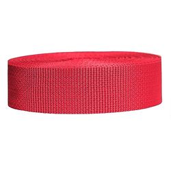 Strapworks Lätt polypropenband – polyband för utomhusbruk, gör-det-själv-reparation av utrustning, husdjurshalsband, hantverk – 3,8 cm (1,5 tum) x 9 meter (10 yard) - Rött